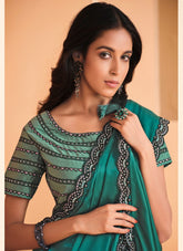 Wonderful Looking Saree in Sea Green